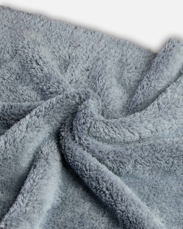 Borderless Grey Plush Microfiber Towel